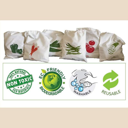 100% Eco-Friendly Vegetable Storage Fridge Bags - Green Ninja