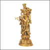 15 Inches Lord Krishna Brass Statue - Green Ninja