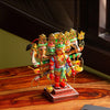 8 Inches Wooden Panchmukhi Hanuman - Green Ninja