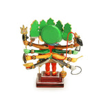 8 Inches Wooden Panchmukhi Hanuman - Green Ninja