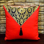 Art Silk With Tassels Cushion Covers - Green Ninja