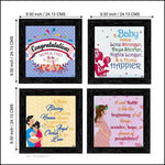 Set of Baby Shower Synthetic Frames - Paintings - Green Ninja