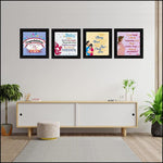 Set of Baby Shower Synthetic Frames - Paintings - Green Ninja