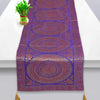 Banarasi Polyester Silk Purple Mandala Table Runner - Green Ninja