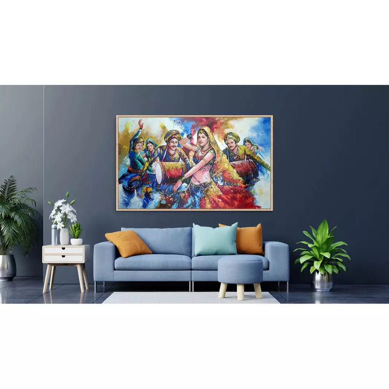 Banjaras in India Landscape Canvas Art - Green Ninja