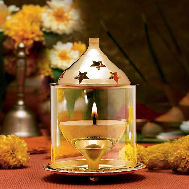Beautiful Original Akhand Diya - Green Ninja