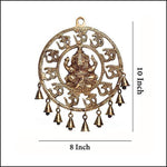 Brass Ganesha Round Wall Decor - Green Ninja