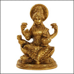 Brass Goddess Mahalakshmi with Owl - Green Ninja