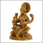 Brass Goddess Mahalakshmi with Owl - Green Ninja