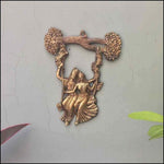 Bronze Radha Krishna Wall Hanging - Green Ninja