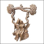 Bronze Radha Krishna Wall Hanging - Green Ninja