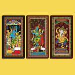Canvas Pattachitra Wall Painting - Green Ninja
