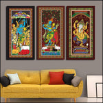 Canvas Pattachitra Wall Painting - Green Ninja