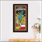 Canvas Pattachitra Wall Painting - Green Ninja