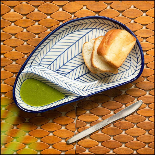 Ceramic Chip-N-Dip Serving Platter - COMING SOON - Green Ninja