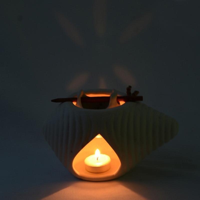 Ceramic Oil Burner In White - Green Ninja