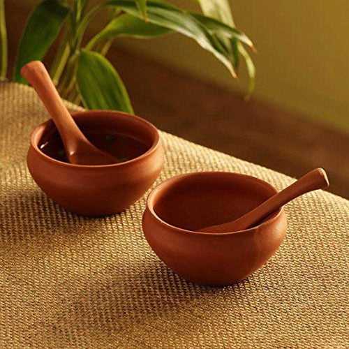 Clay Soup Bowls with Spoon - Green Ninja