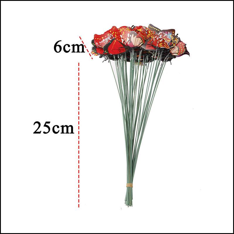 Colorful Butterflies On Stick For Garden / Balcony Ornament - Green Ninja