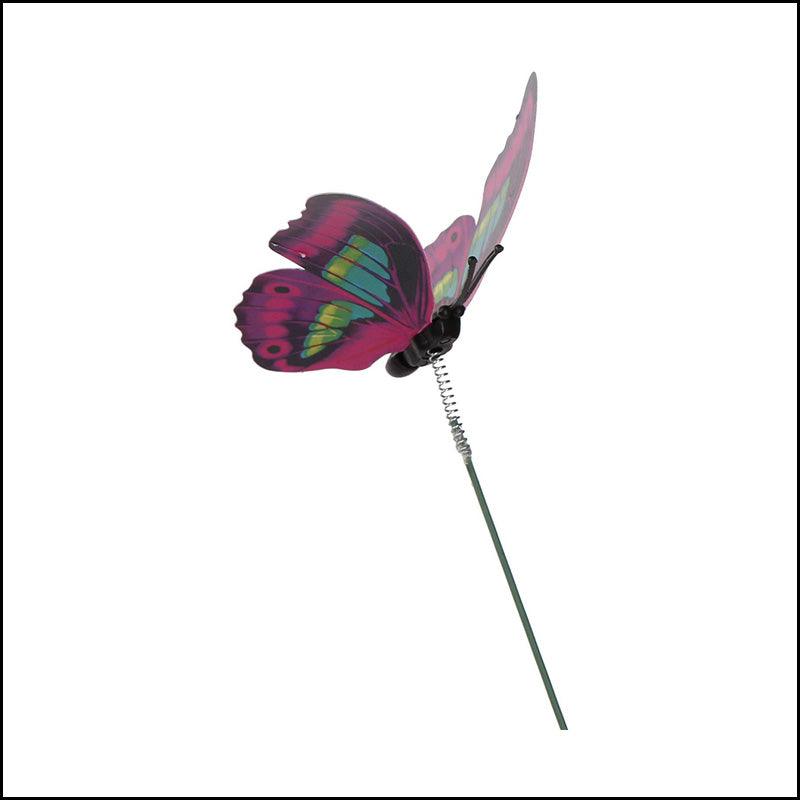 Colorful Butterflies On Stick For Garden / Balcony Ornament - Green Ninja