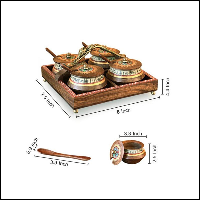 Condiment Containers with Lids And Spoons - Green Ninja