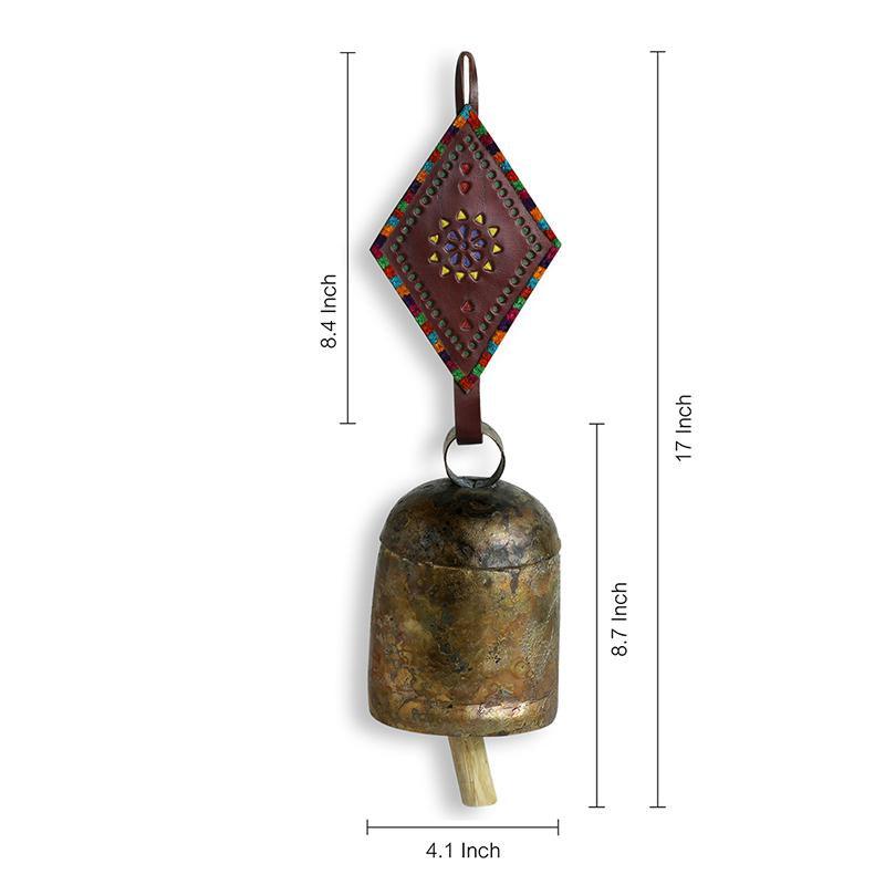 Cow Bell / Wind Chime with Brown Leather Strap - COMING SOON - Green Ninja