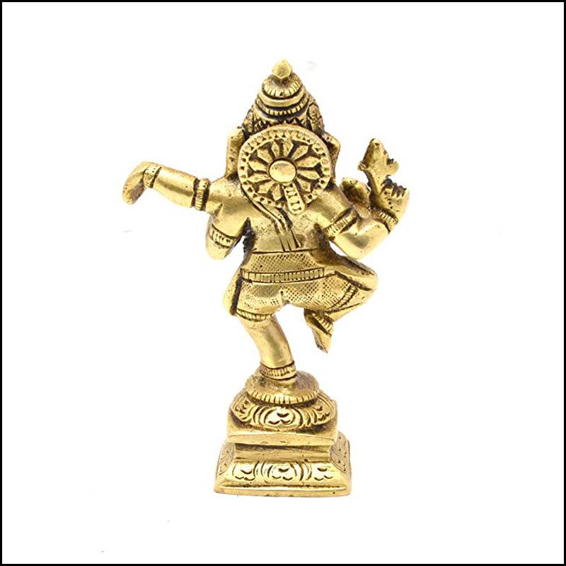 Dancing Ganesha Small Size Brass - Green Ninja