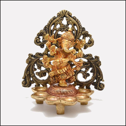 Dancing Ganesha Stand Diya - Green Ninja