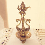 Dancing Ganesha with Swans Diya - Green Ninja