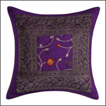 Dupion Silk with Brocade Patch Work Cushion Covers - Green Ninja