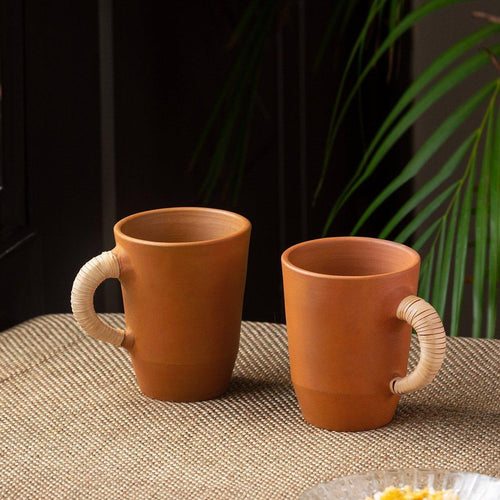 Earthen Terracotta Mugs - Green Ninja