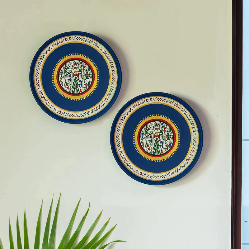 Ethnic Terracotta Plates Wall Decor - Green Ninja