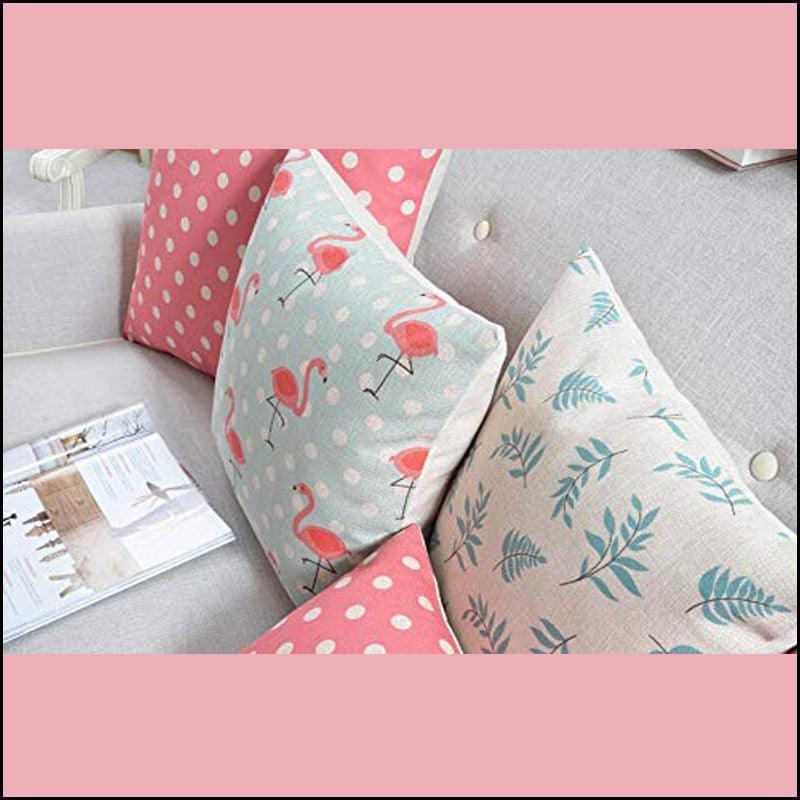 Flamingo Cushion Covers - Green Ninja