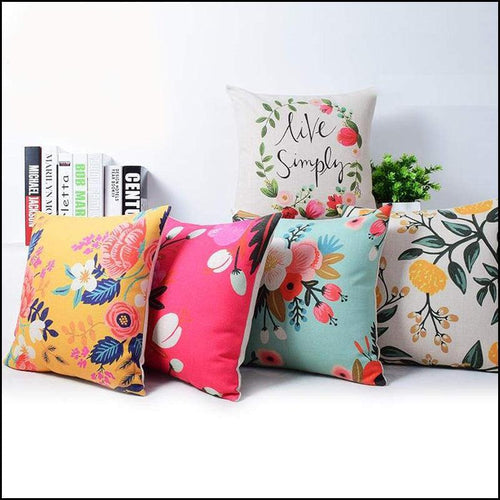 Floral Cushion Covers 200 TC - Green Ninja
