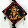 Ganesha Terracotta large Wall hanging - Green Ninja