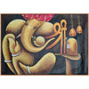Ganesha with Shivling Landscape Canvas Art - Green Ninja