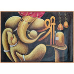 Ganesha with Shivling Landscape Canvas Art - Green Ninja