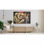 Ganesha with Shivling Landscape Canvas Art - Green Ninja