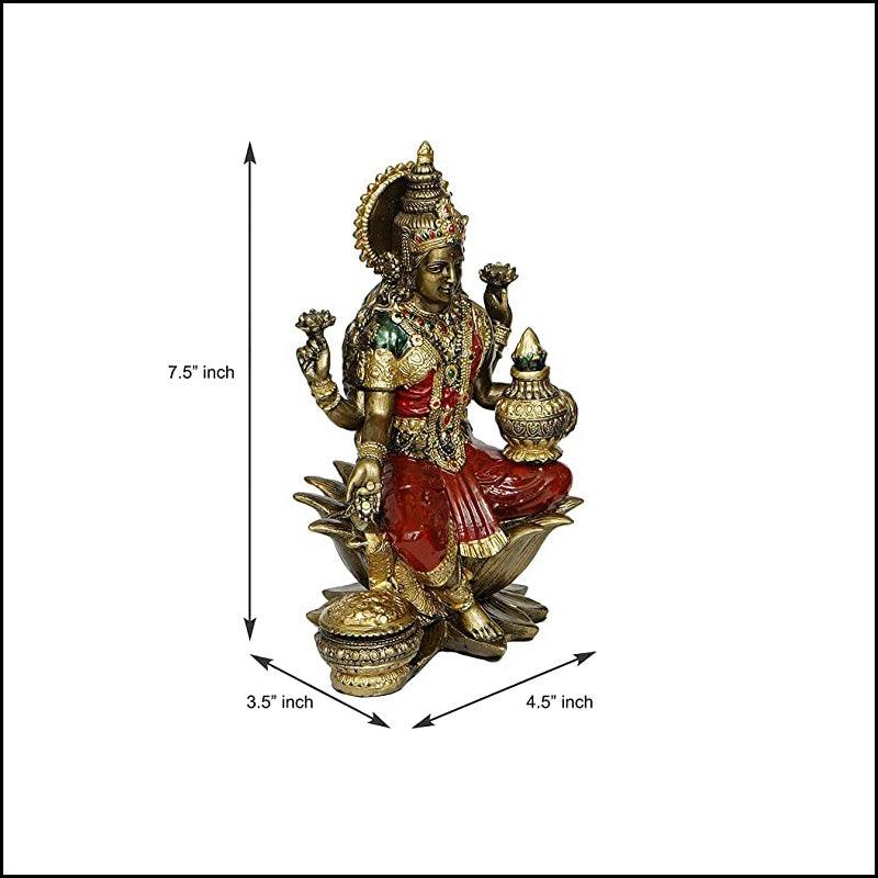 Goddess Lakshmi Poly-Resin Idol - Green Ninja