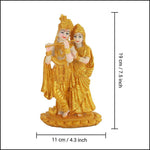 Gold Plated Radha Krishna Idol - Green Ninja