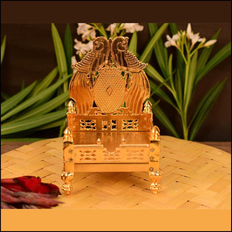 Gold Plated Pooja Chowki - Green Ninja