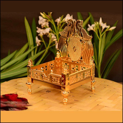 Gold Plated Pooja Chowki - Green Ninja