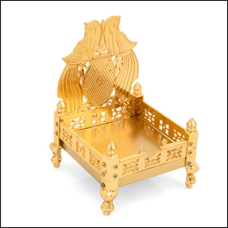 Gold Plated Pooja Chowki - Green Ninja