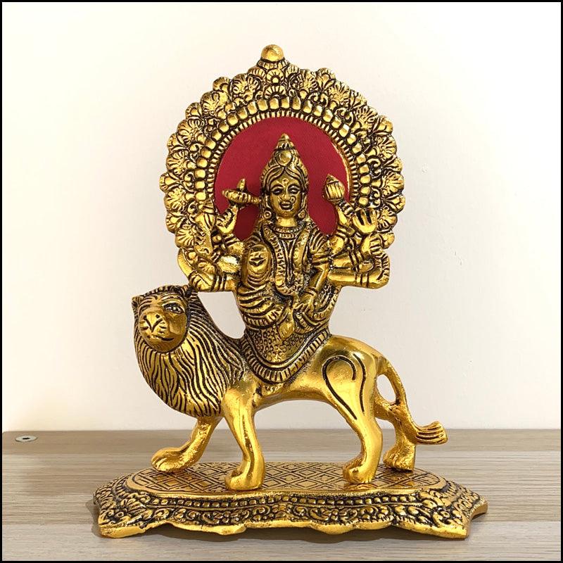 Golden Metal Durga Maa - Green Ninja