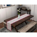 Hand Block Printed Cotton Table Runner - Green Ninja