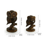 Hand Carved & Hand Painted Showpiece In Cedar Wood - Green Ninja