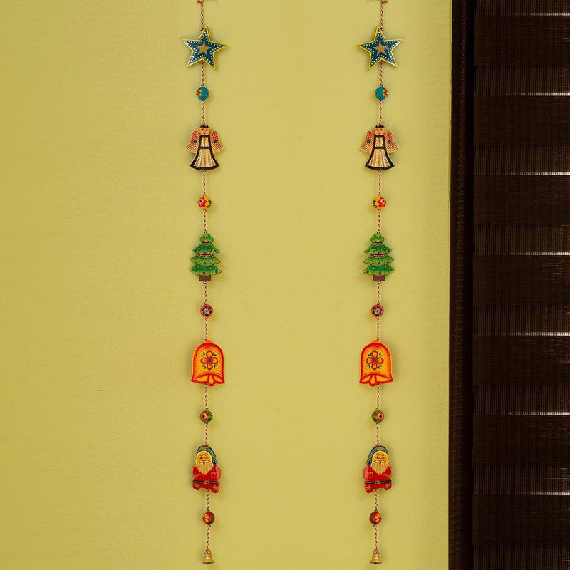 Hand-Painted Christmas Buntings In Chilbil & Gular Wood - Green Ninja