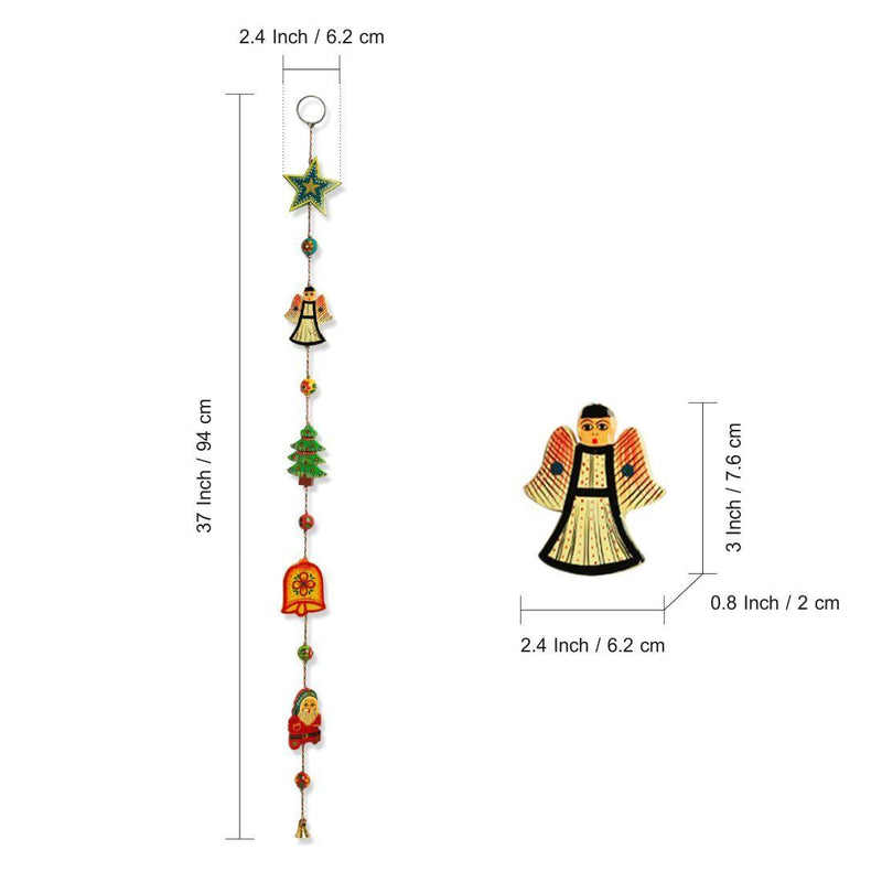 Hand-Painted Christmas Buntings In Chilbil & Gular Wood - Green Ninja