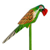 Hand-Painted Wooden Bird Planter Sticks for Garden - Green Ninja