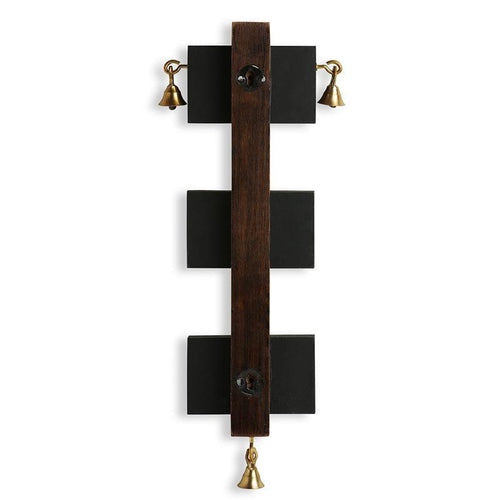 Warli Hand-Painted Wooden Key Holder - Green Ninja