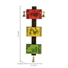 Warli Hand-Painted Wooden Key Holder - Green Ninja